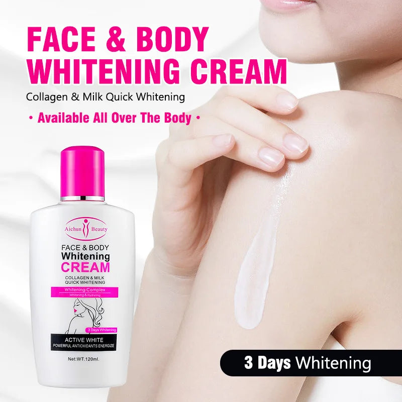 Face Body Bleaching Cream Improve Dark Skin Collagen Face Body Lotion Feminine Gentle Nourishing Dark Korean Skin Care Cream