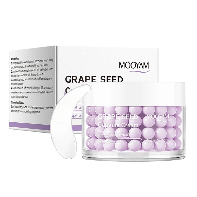 Korean Salmon DNA Capsule Face Cream, Centella Astaxanthin Grape Seed Moisturizer, Firming Soothing Skin Barrier Care Skincare