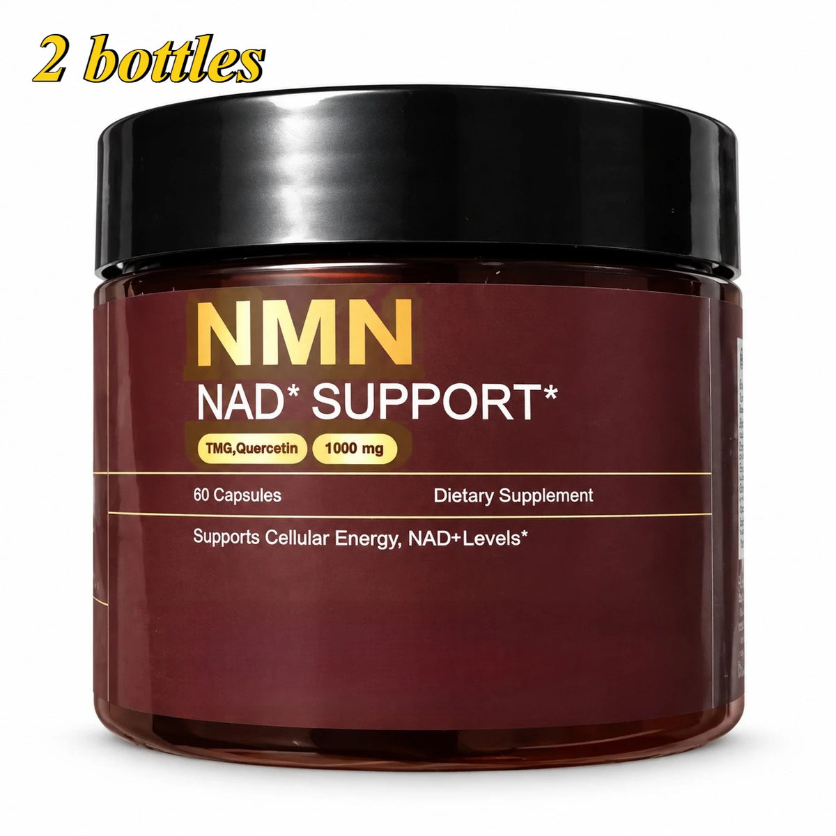 NMN 1000 Mg Capsule Supplement 4-in-1 Formula with TMG, Quercetin & Resveratrol NAD+ Supplement Supports Energy 60Capsules