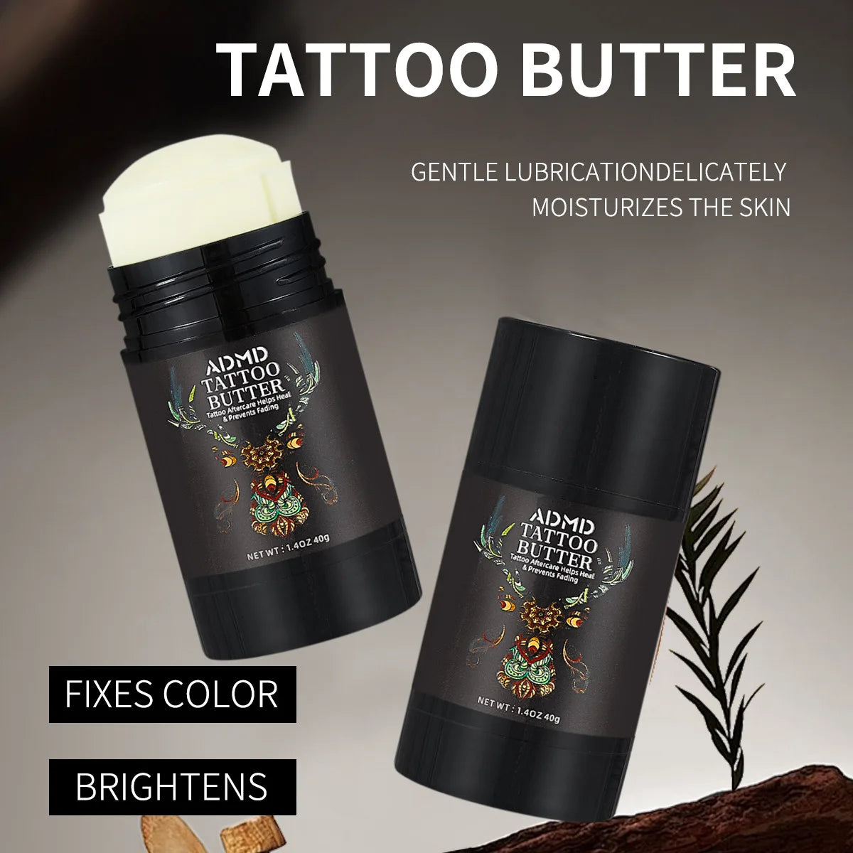 40g Tattoo Care Cream Nourishing Tattoo Balm Stick for Long-Lasting Color Preservation Soothing Skincare Paste for Tattooed Skin