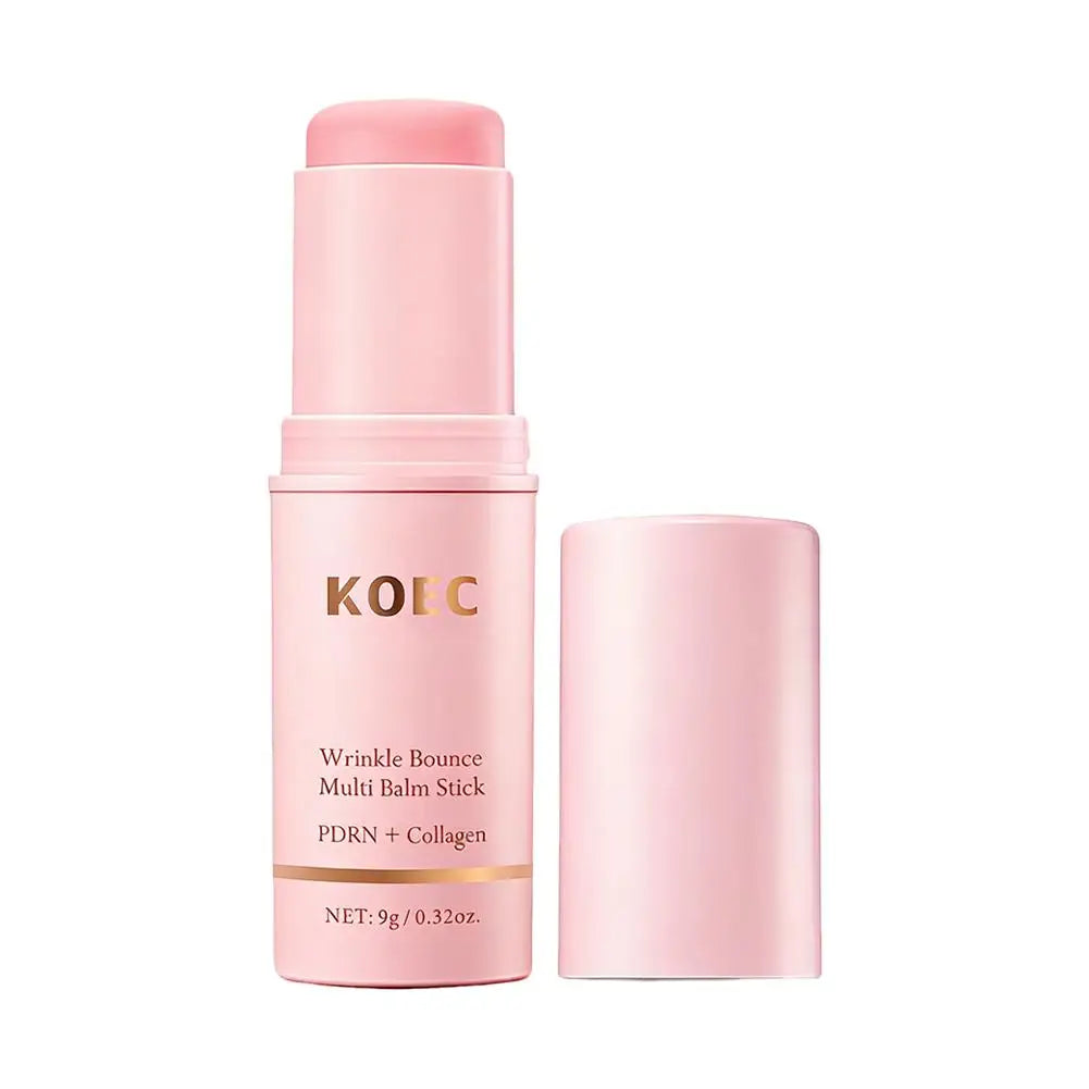 Korean Pink Hydrating Stick PDRN Collagen Stick Bounce Multi Balm Moisturizing Wrinkle Multi-functional Stick Skin Care Makeup