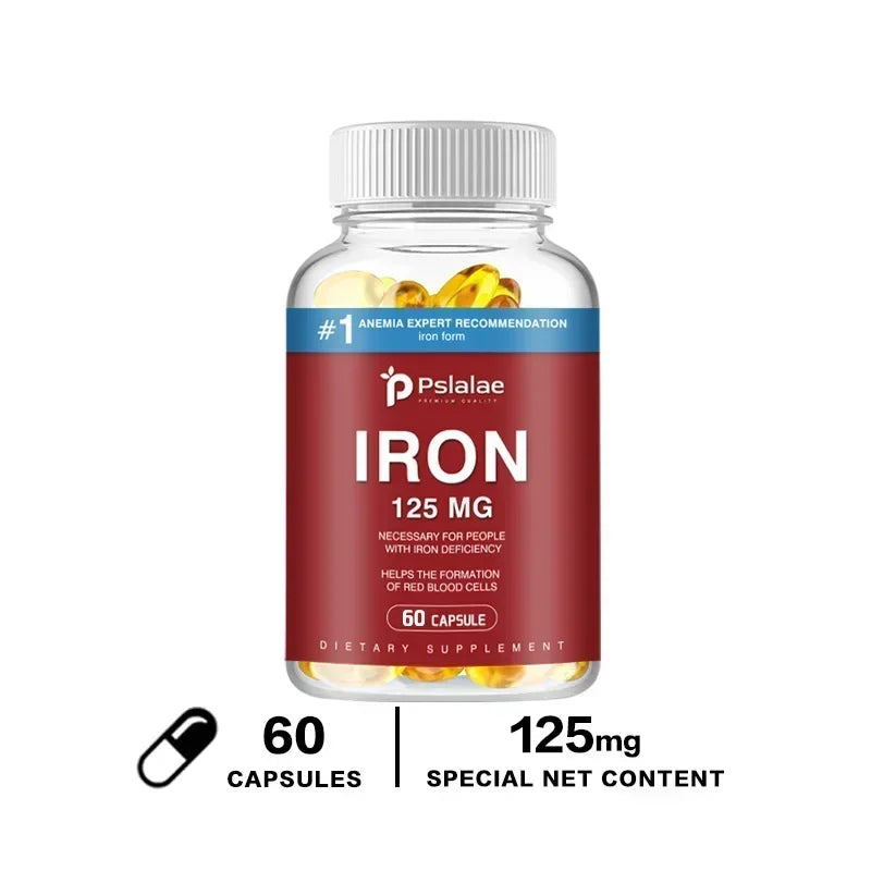 Iron Supplement 125mg - Maximize Absorption, Support Cellular Energy, and Promote Normal Red Blood Cell Production