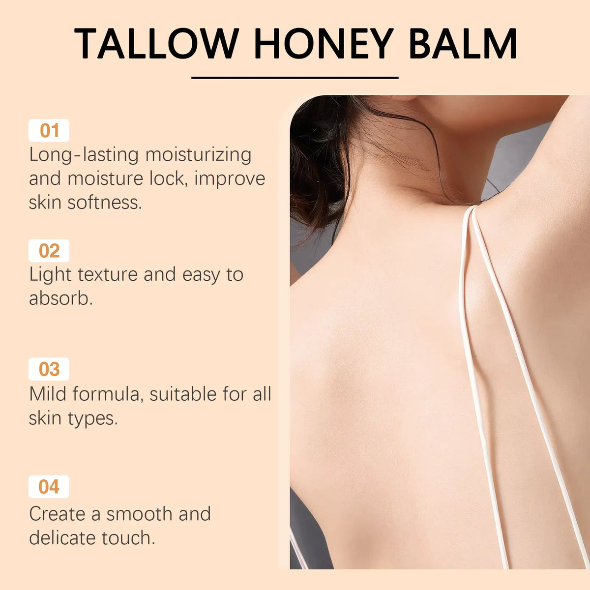 Tallow Honey Balm Glowing Hydrating Skin Enhacne Elasticity | Premium Care