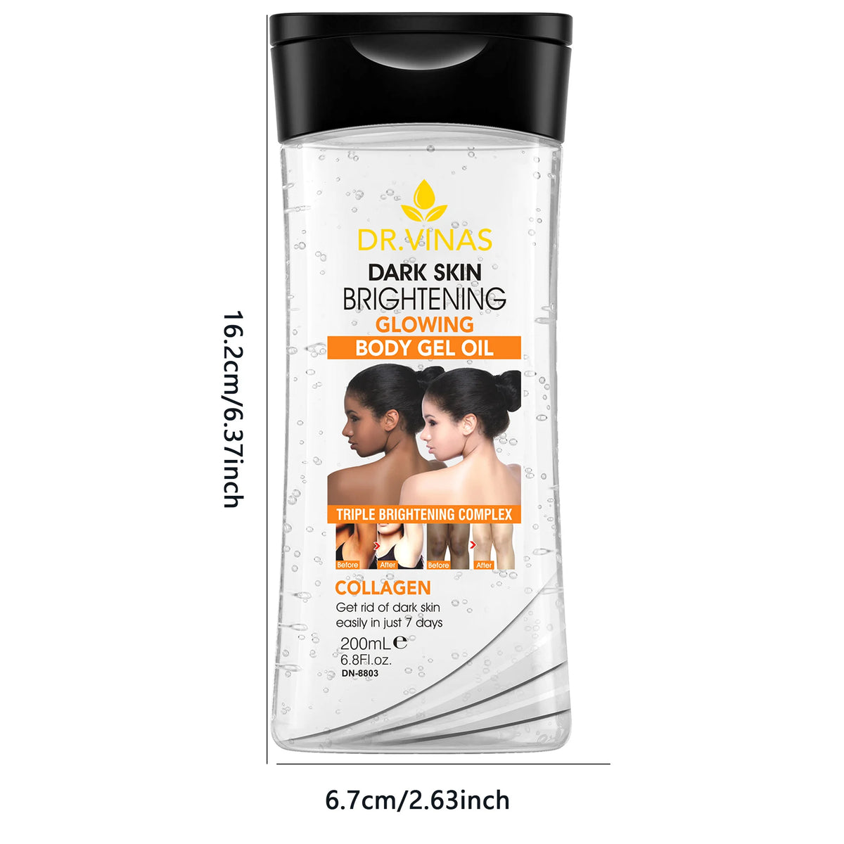 200ml WHITENING GLOWING BODY GEL OIL Body Essential Oil Skin Care Oil Moisturizing and Hydrating Care Suitable for All Seasons