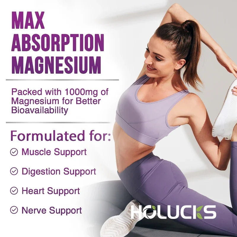 Buy 2 Get 2 Free! High Potency Magnesium Citrate Supplement - for Muscle, Nerve, Bone and Heart Health Support, Gluten-Free