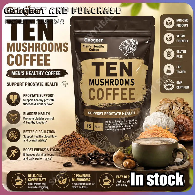 Garmtar 10-Mushroom Superfood Powder + Arabica Coffee - Garmtar Pure Supplements