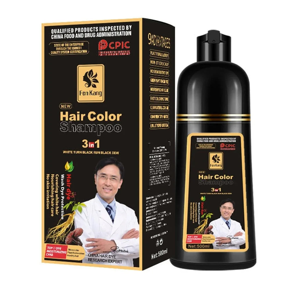 Hair Wash Black Shampoo Hair Dye Black Color | Premium Care
