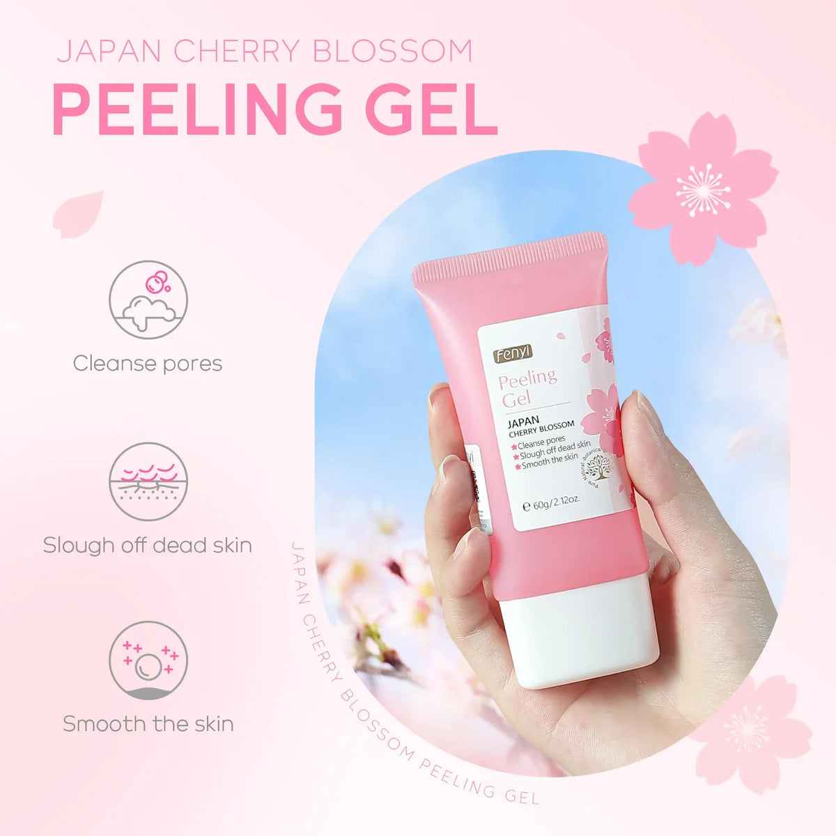 Sakura Face Deep Cleaning Exfoliating Gel Skin Care | Premium Care