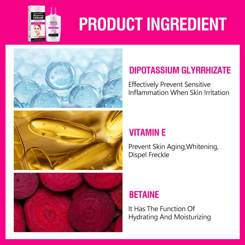 Face Body Bleaching Cream Improve Dark Skin Collagen Face Body Lotion Feminine Gentle Nourishing Dark Korean Skin Care Cream