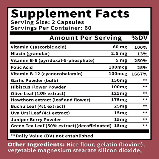 Blood Pressure Supplement - Supports Balanced Blood Pressure Levels and Promotes Heart and Brain Health