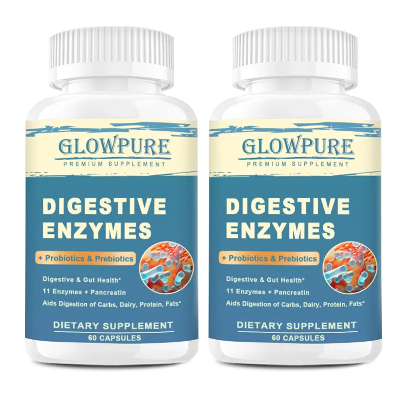 Digestive Enzymes with Prebiotics & Probiotics Capsules – Fast Bloating Relief, Gut Health & Immunity