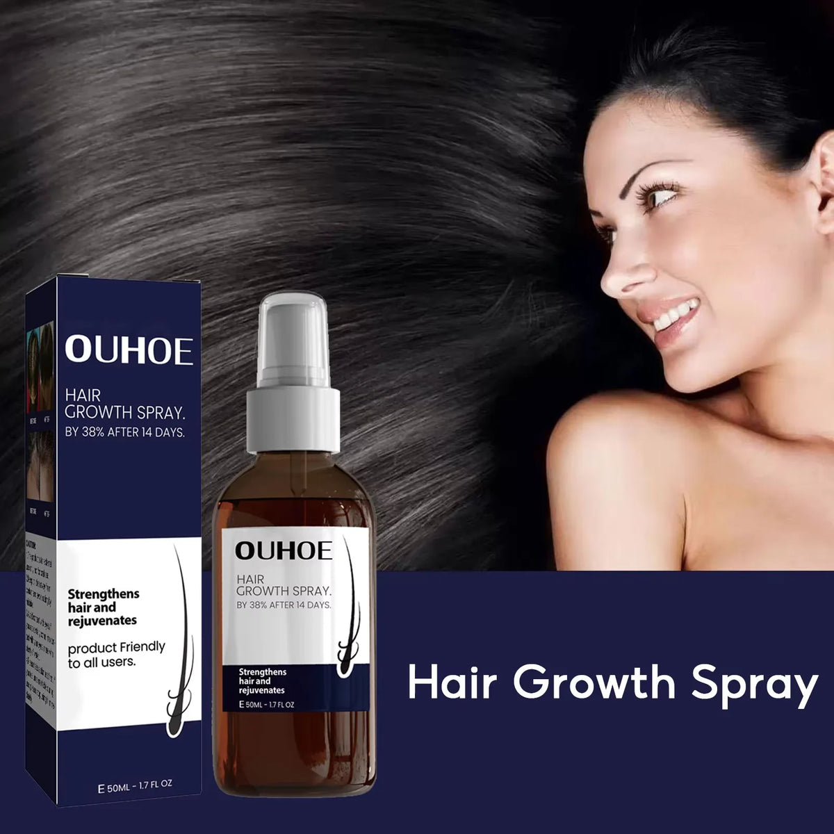 Hair Growth Spray Nourishing Moisturizing Thicker Longer Repair | Premium Care