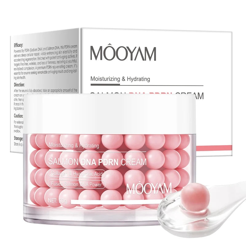 Korean Salmon DNA Capsule Face Cream, Centella Astaxanthin Grape Seed Moisturizer, Firming Soothing Skin Barrier Care Skincare
