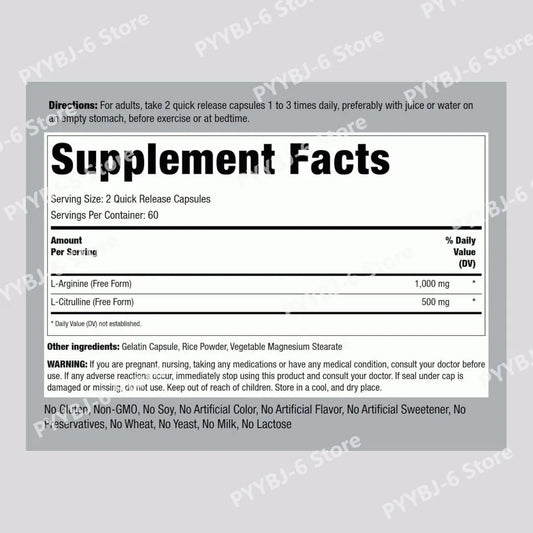 Garmtar L-Arginine + L-Citrulline 1500mg Nitric Oxide Pump - Garmtar Pure Supplements