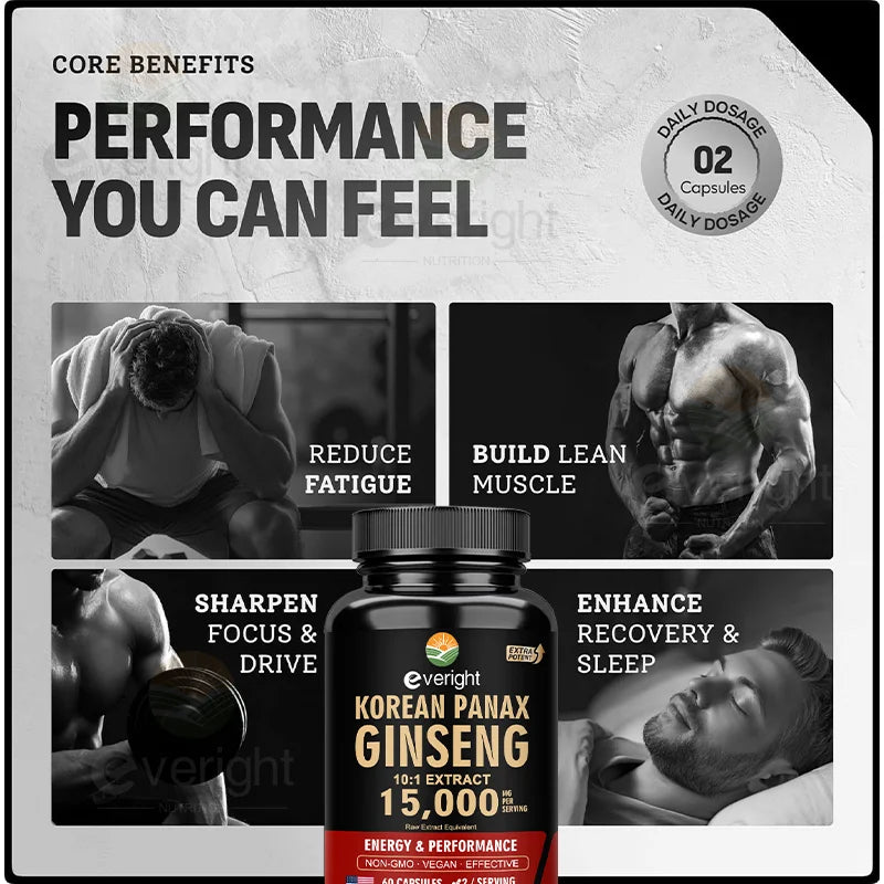 Garmtar Red Korean Panax Ginseng 10:1 Extra Strength - Garmtar Pure Supplements