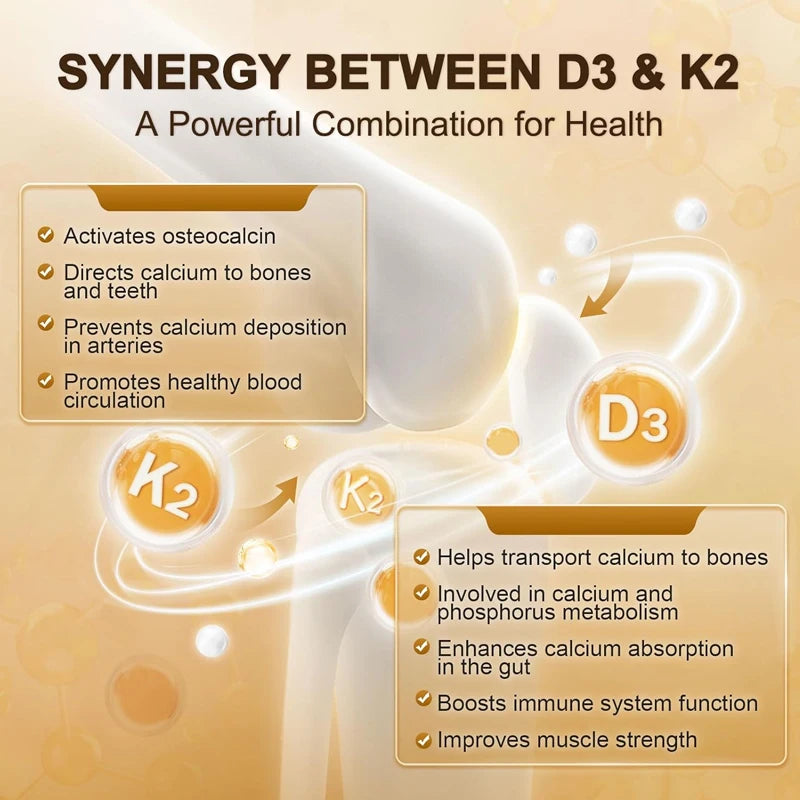 4-in-1 Vitamin Supplement, with D3 K2 MK7 & Coconut Oil, Improve Mood, Immunity & Whole body Vitality