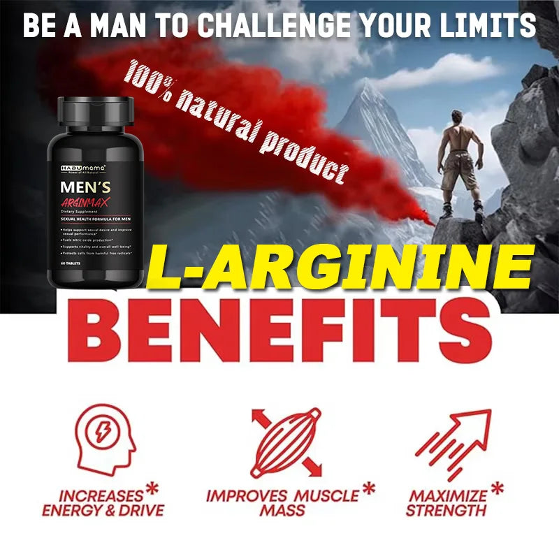 Men's L-Arginine Performance Matrix (60 Tablets) – Male Vitality, Muscular Strength & Endurance