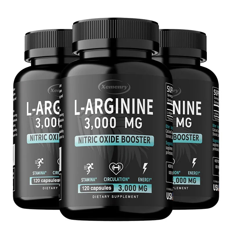 Extra Strength L-Arginine 3000mg – Maximum Nitric Oxide Booster for Vascularity, Muscle Growth & Endurance