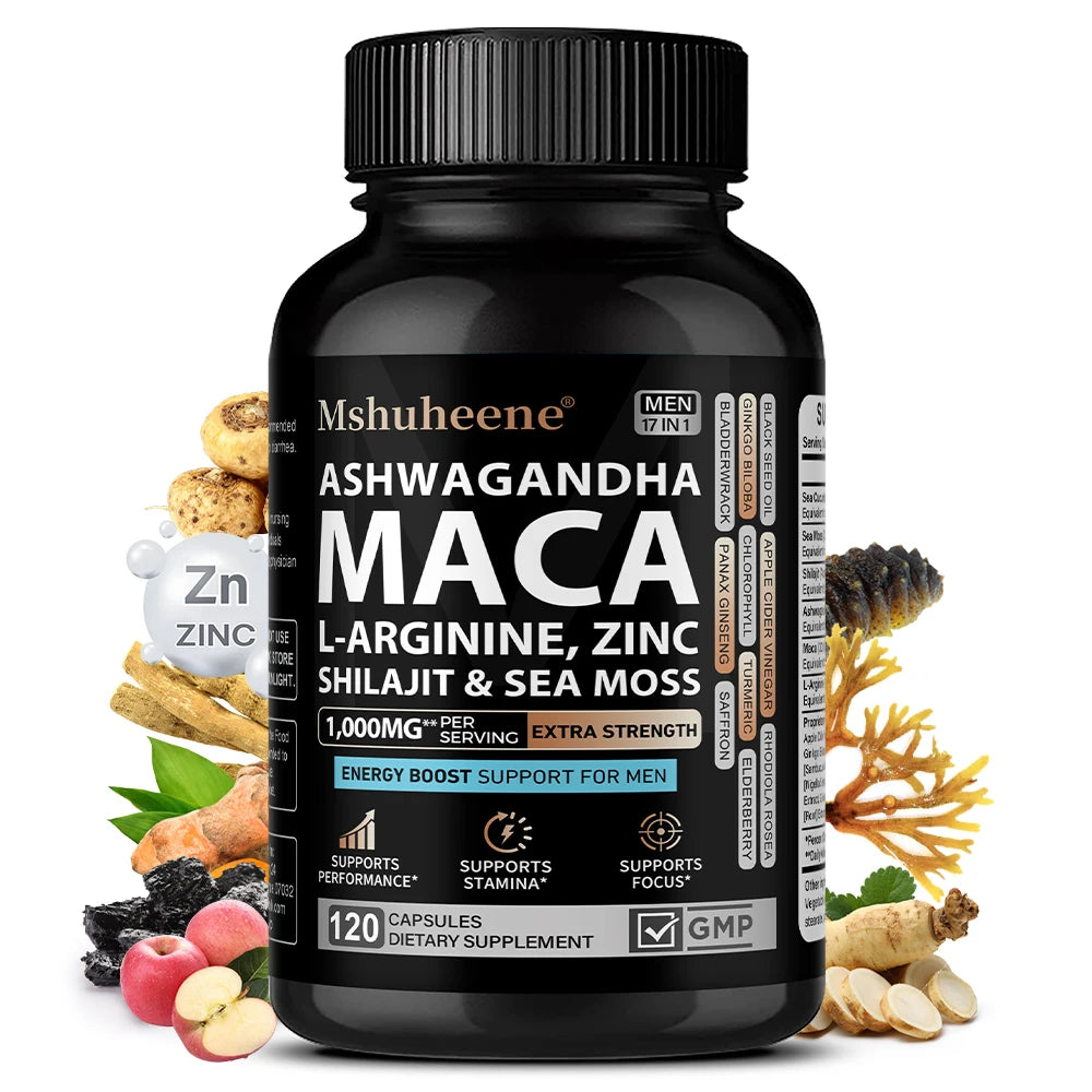 Enhancing Supplement Blend L Arginine Maca Ashwagandha Stamina | Premium Care