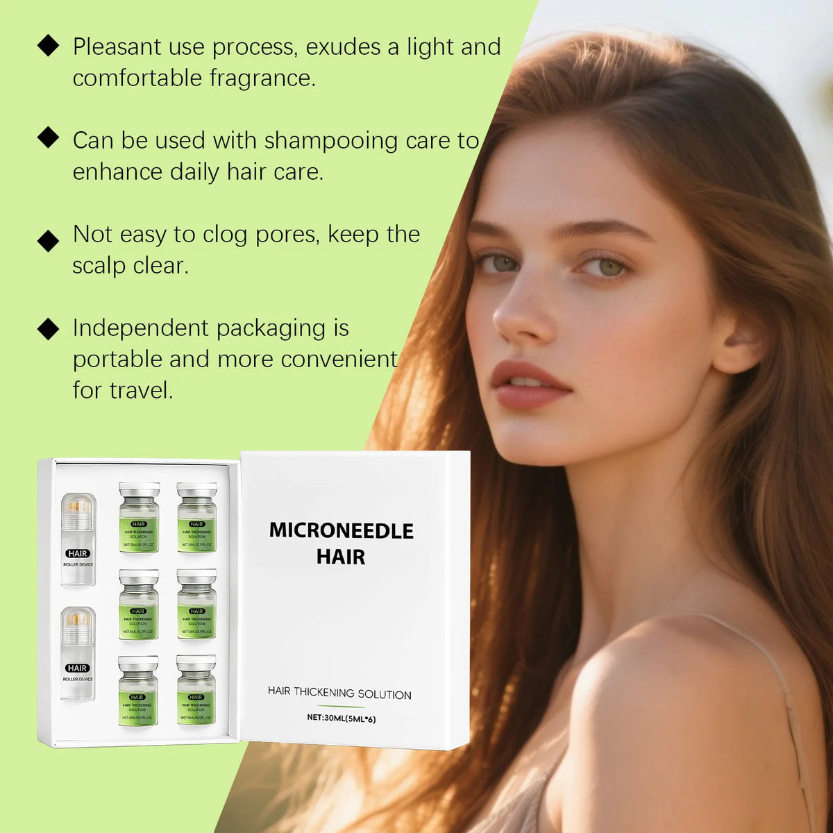 Hair Essential Care Serum Microneedle Roller Set Hair | Premium Care