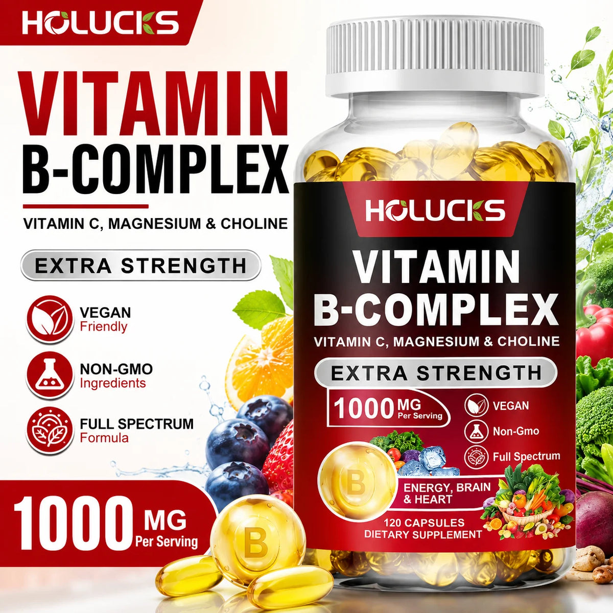 Garmtar Super Vitamin B-Complex (B1, B2, B3, B5, B6, Biotin, B12) - Garmtar Pure Supplements