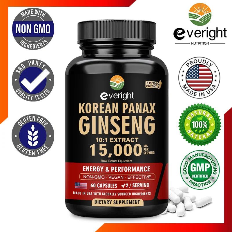 Garmtar Red Korean Panax Ginseng 10:1 Extra Strength - Garmtar Pure Supplements