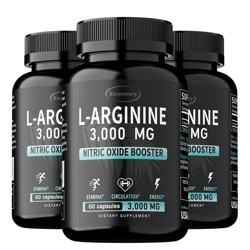 Extra Strength L-Arginine 3000mg – Maximum Nitric Oxide Booster for Vascularity, Muscle Growth & Endurance