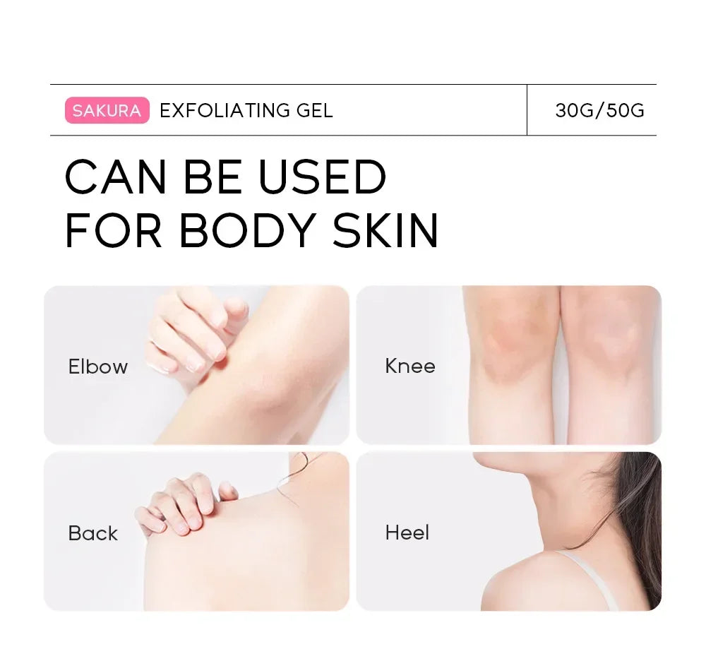 Sakura Exfoliating Peeling Gel Facial Scrub Moisturizing Nourishing | Premium Care