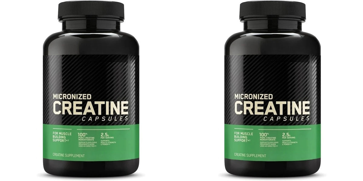 Pure Micronized Creatine Monohydrate (60 Veggie Capsules) – Muscle Strength, Power Output, Pre/Post-Workout Recovery (Non-GMO & Gluten-Free)