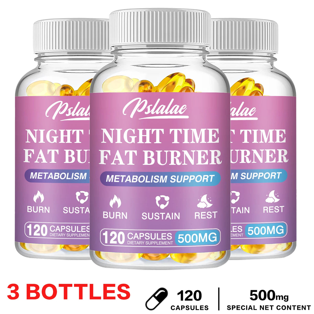 Nighttime Fat Burner Supplement - for Weight Loss, Boost Metabolism, Suppress Appetite Diet,Healthy Weight Management