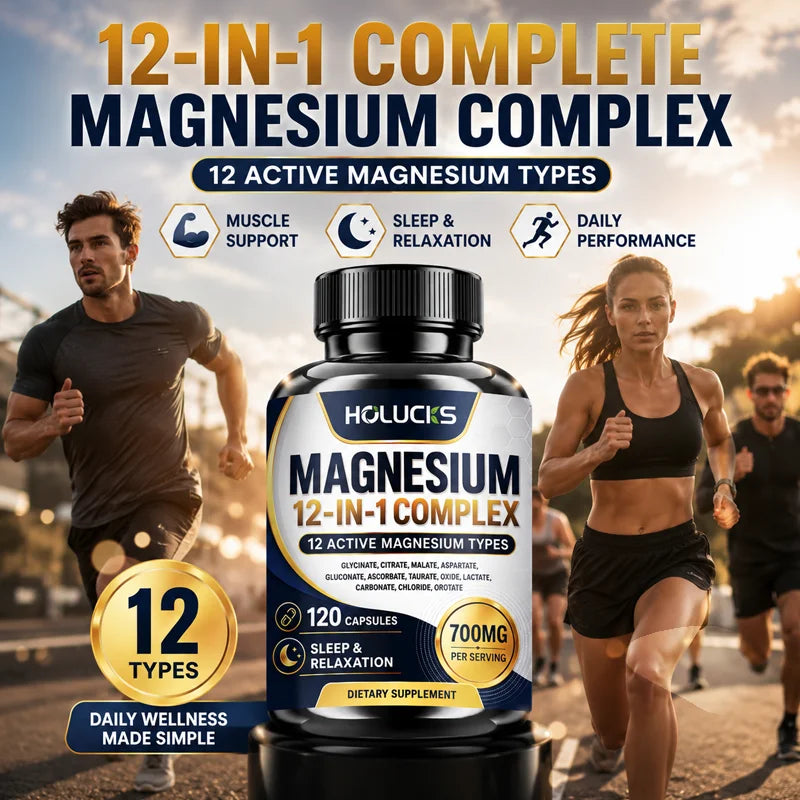MagnaVital 7-in-1 Pure Magnesium Glycinate Complex – Muscle Recovery, Deep Sleep, Nerve Calming, Heart & Cognitive Memory Vitality
