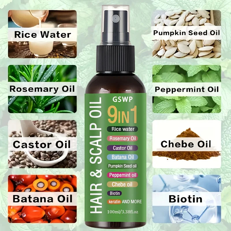 Gswp 9 In 1 Hair Oil Tames Dryness | Premium Care