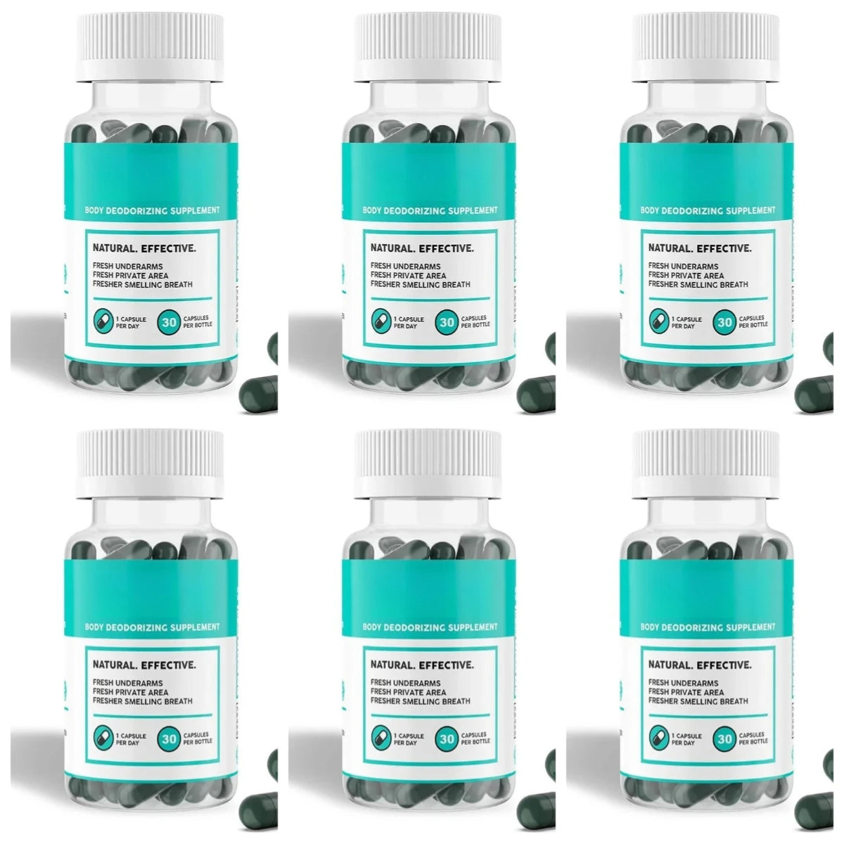 Natural Chlorophyll Deodorizing & Gut Wellness Capsules (30 Count)