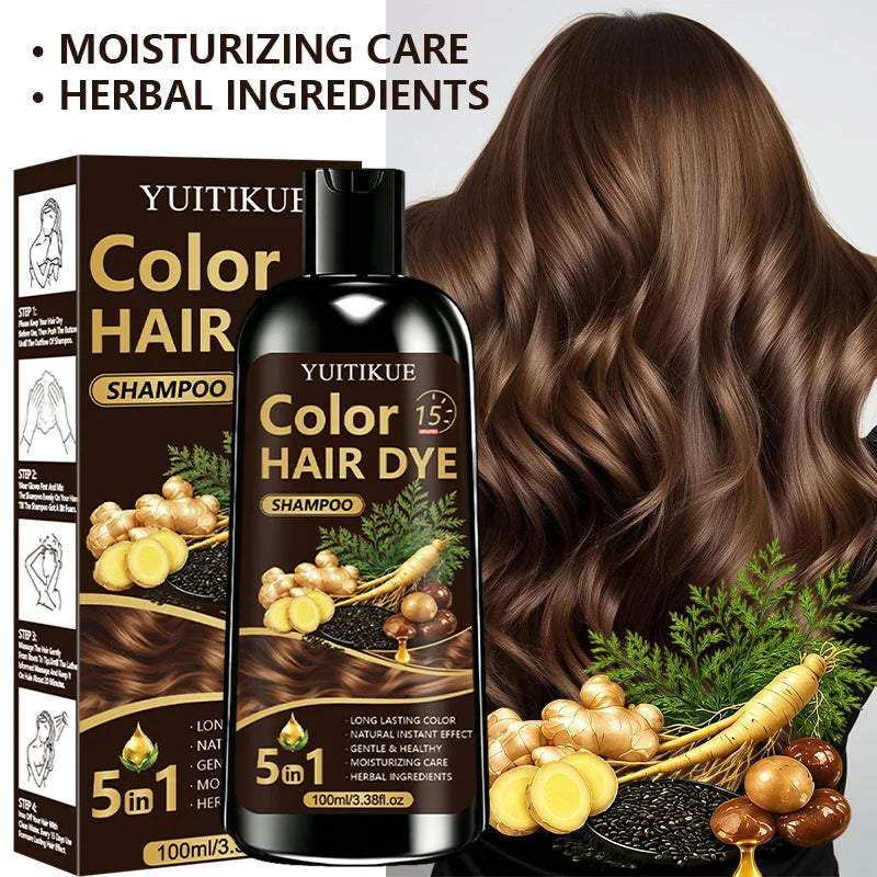 Herbal Quick Hair Coloring Wash Gentle Home Dye | Premium Care
