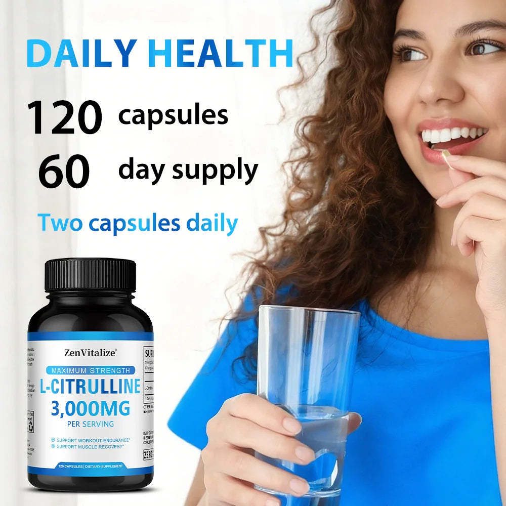 L-citrulline Supplement - Healthy Muscle Building, Energy, Strength, Immune System Support