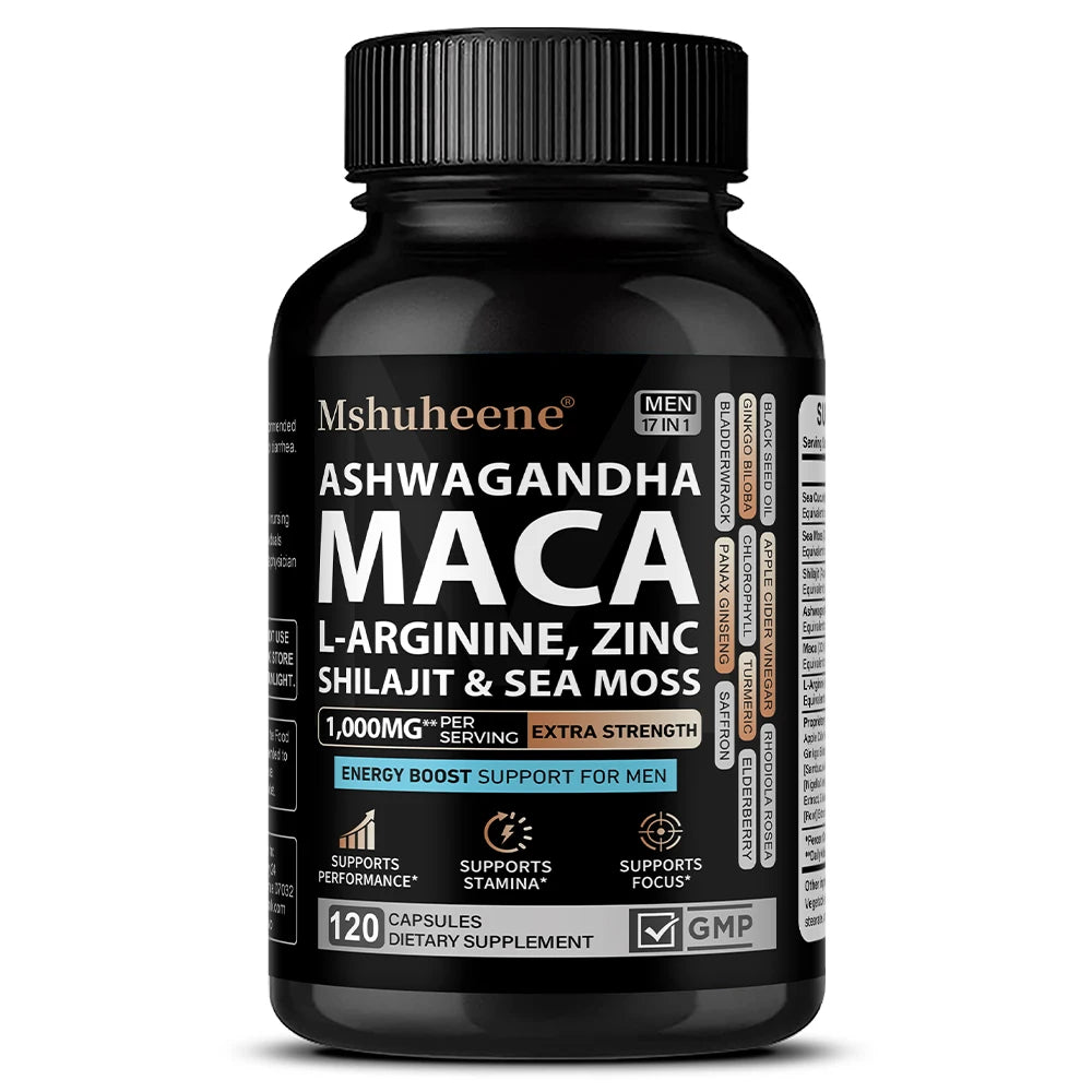Enhancing Supplement Blend L Arginine Maca Ashwagandha Stamina | Premium Care