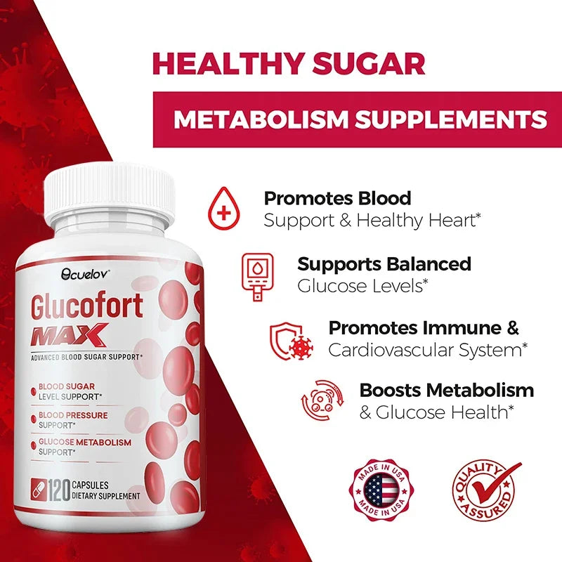 All-natural Blood Sugar Support Supplement Balances Blood Sugar, Blood Pressure, Glucose Metabolism, Non-GMO, Gluten-free