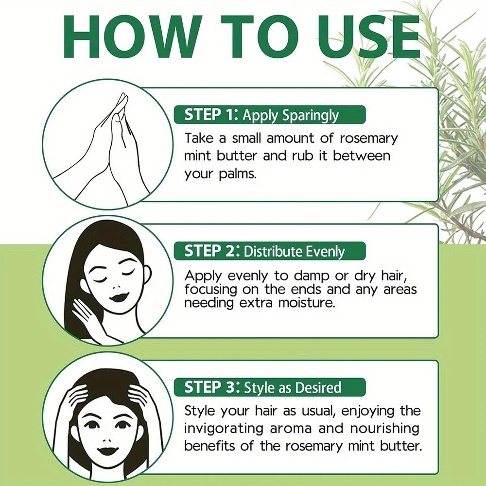 Gze Rosemary Mint Hair Strong Roots Butter Natural | Premium Care