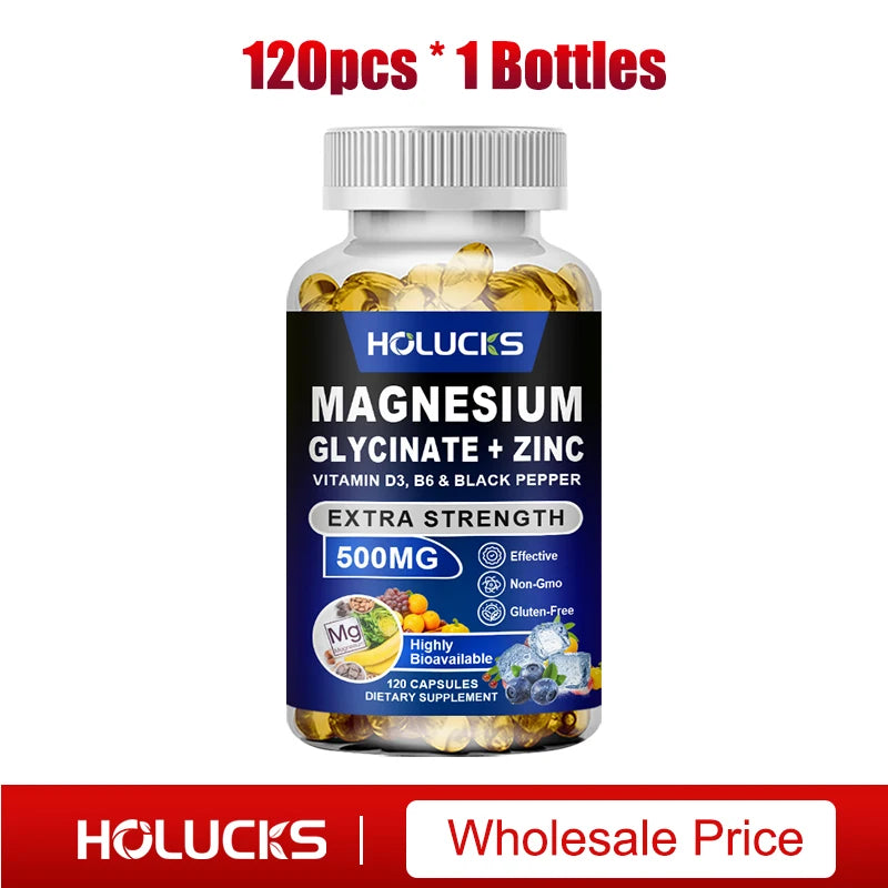Pure Magnesium Glycinate & Zinc Complex – Restful Sleep, Muscle Recovery & Immune Defense