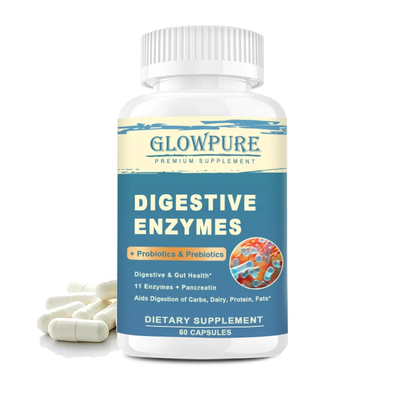 Digestive Enzymes with Prebiotics & Probiotics Capsules – Fast Bloating Relief, Gut Health & Immunity