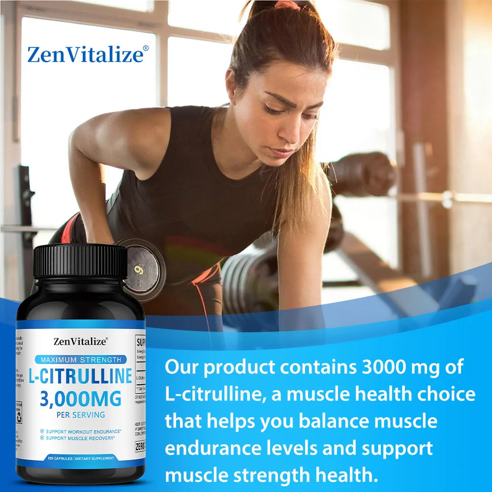 L-citrulline Supplement - Healthy Muscle Building, Energy, Strength, Immune System Support