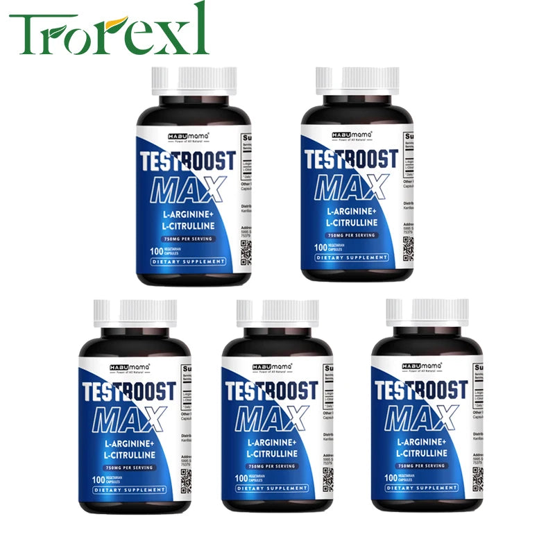 Pure L-Arginine Male Drive & Muscle Matrix – Stamina, Vitality & Lean Muscle Builder (100% Non-GMO)