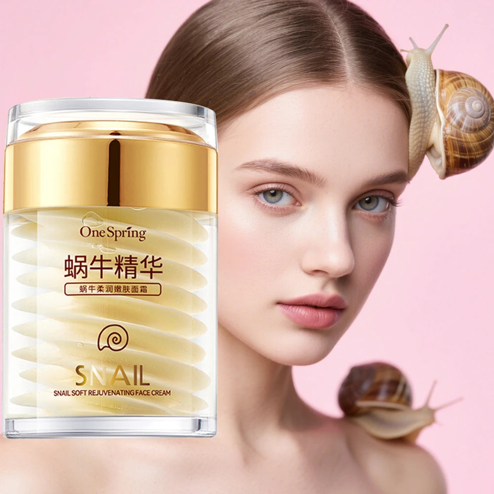 Snail Collagen Cream Anti Aging Fade Fine Lines Wrinkle Lightening Moisturizing Lifting Smoothing Nourishing Korean Cosmetics