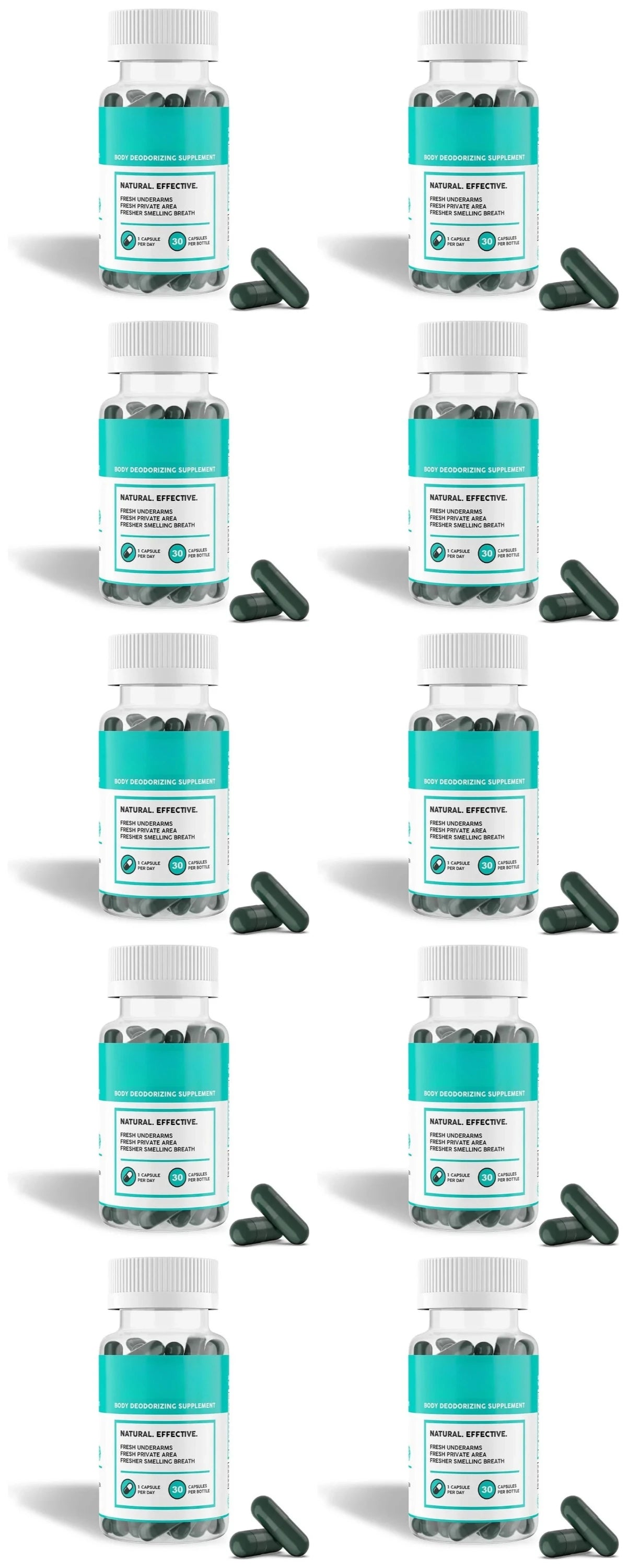 Natural Chlorophyll Deodorizing & Gut Wellness Capsules (30 Count)