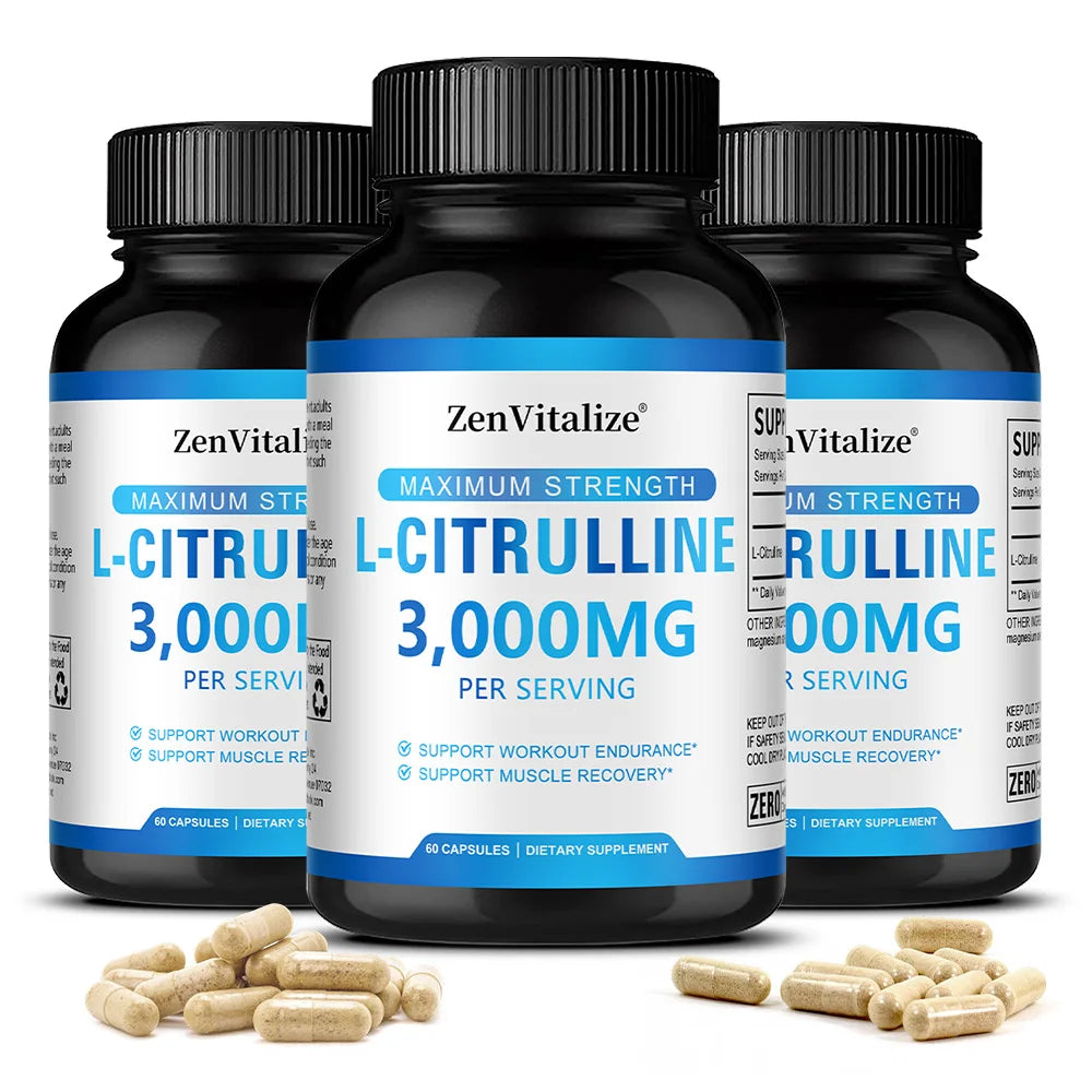 L-citrulline Supplement - Healthy Muscle Building, Energy, Strength, Immune System Support
