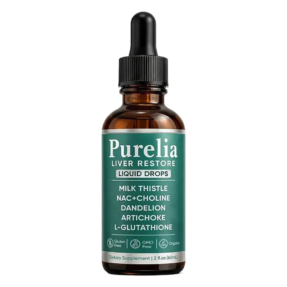 Herbal Supplement Drops 60ml Milk Thistle Glutathione NAC Choline Artichoke Dandelion Liquid Formula for Adult Everyday Wellness