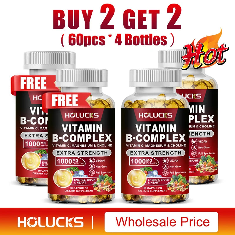 Garmtar Super Vitamin B-Complex (B1, B2, B3, B5, B6, Biotin, B12) - Garmtar Pure Supplements