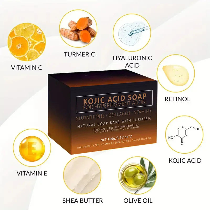 100g Kojic Acid Soap With Vitamin C Turmeric | Premium Care