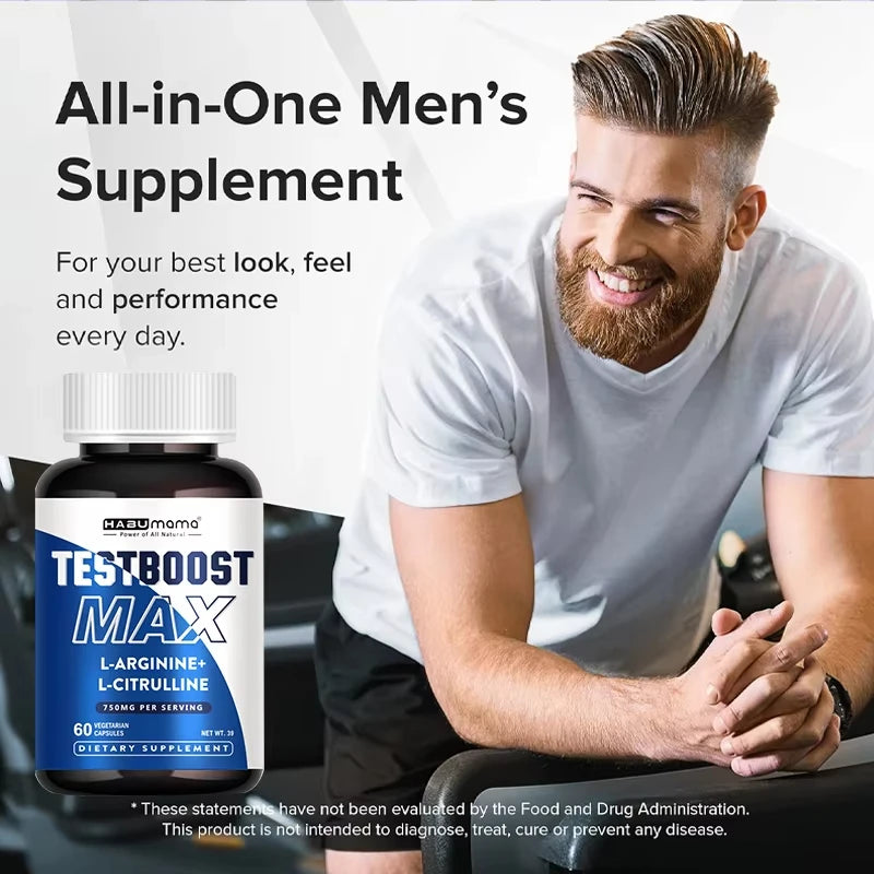 L-Arginine Male Vitality Renewal Complex (100 Count) – Extended Stamina, Intimate Endurance & Blood Flow