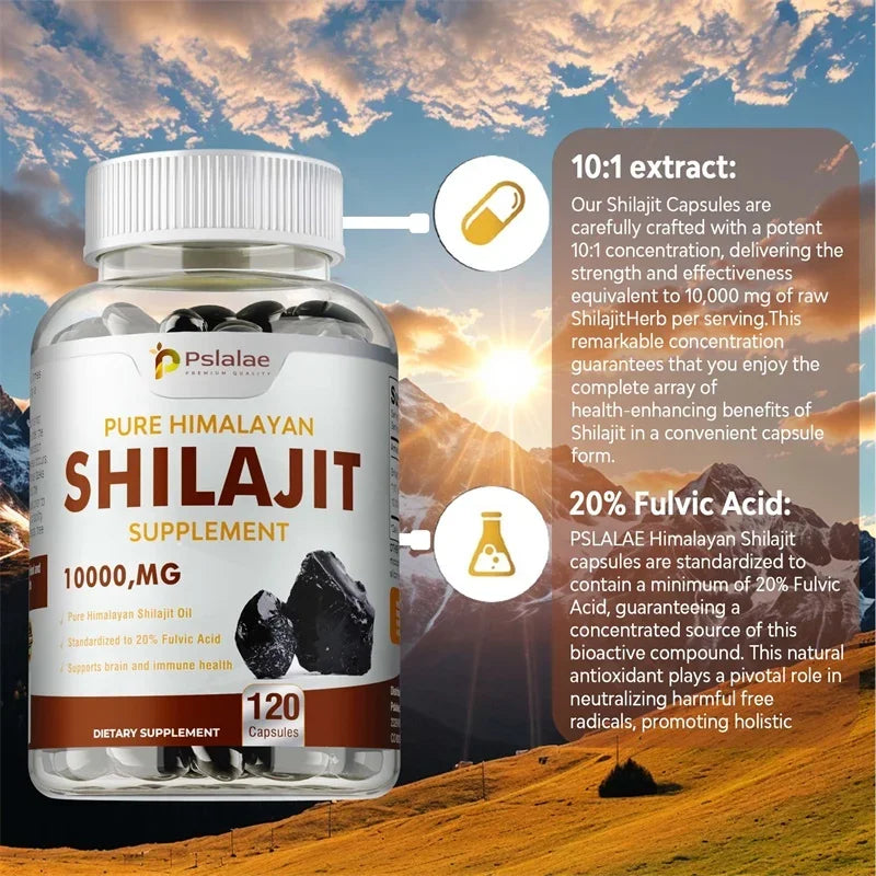100% High Purity Shilajit Mineral Supplement - Improve Performance, Relieve Stress, Improve Mood, Increase Male Size, Non-GMO